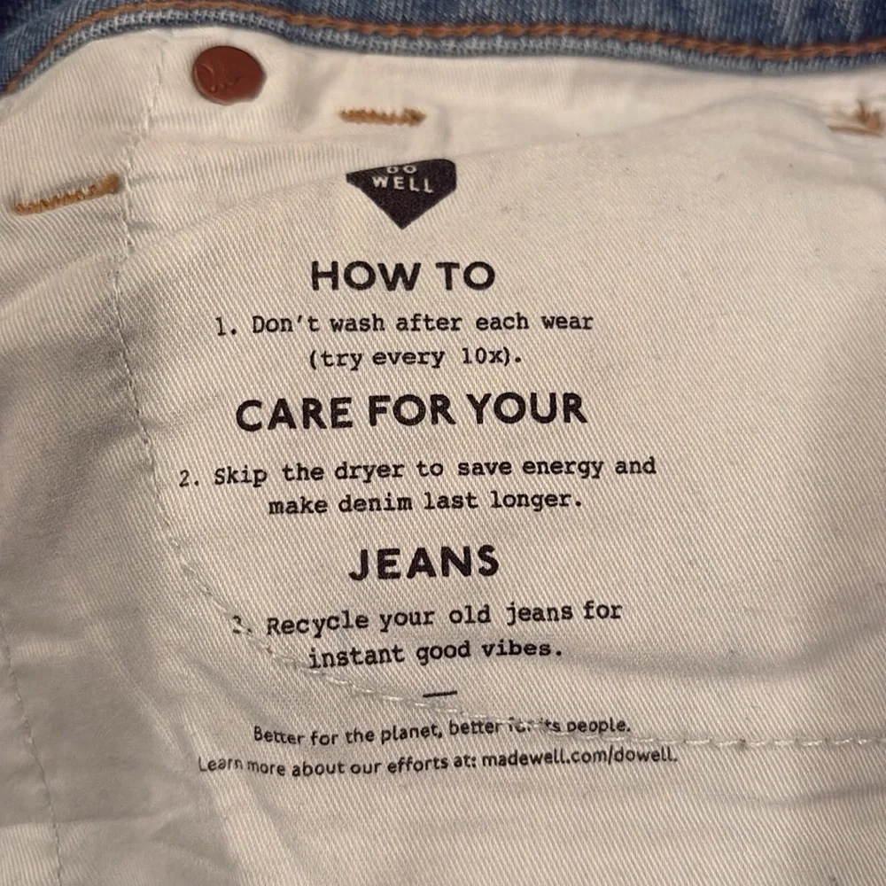Madewell Light Blue Denim Jeans, Curvy, High Rise, Skinny, Cotton Blend, 29 - Picture 9 of 10